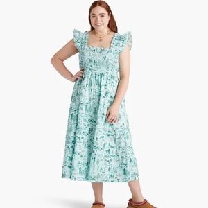 Ellie Nap Dress in Winter Toile Size XS⛷🌲 Hill House Home